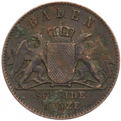 1 крейцер 1870 года Баден