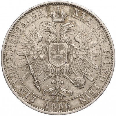 1 союзный талер 1866 года Шварцбург-Рудольштадт