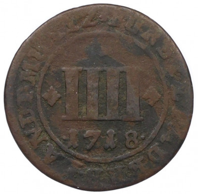 4 пфеннига 1718 года Падерборн