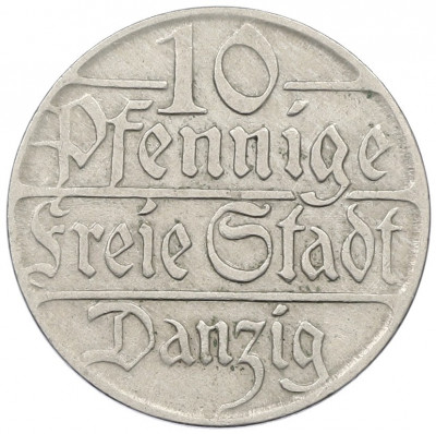10 пфеннигов 1923 года Данциг