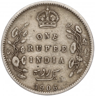1 рупия 1906 года Британская Индия