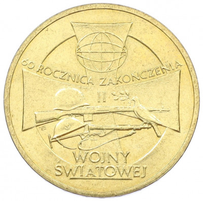 2 злотых 2005 года Польша «60 лет окончанию Второй мировой войны»