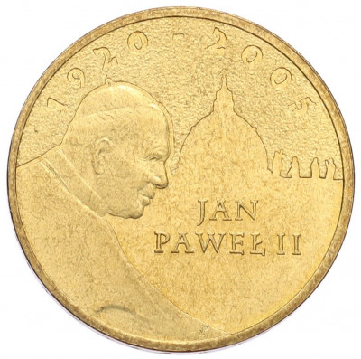 2 злотых 2005 года Польша «Папа римский Иоанн Павел II»