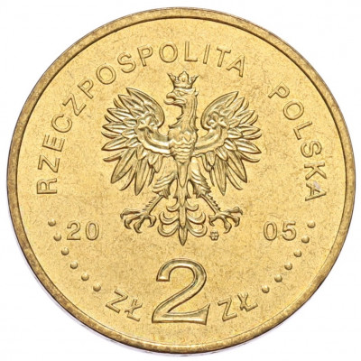 2 злотых 2005 года Польша «Папа римский Иоанн Павел II»