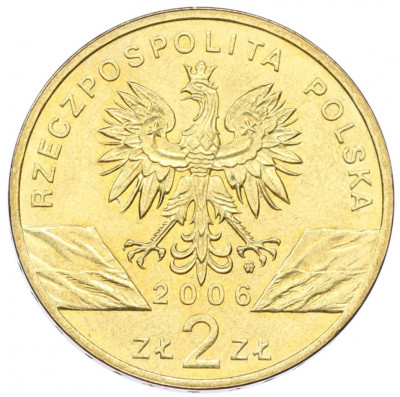 2 злотых 2006 года Польша «Всемирная природа — Сурок»