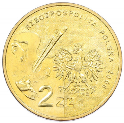 2 злотых 2006 года Польша «Художники Польши 19-20 века — Александр Герымский»