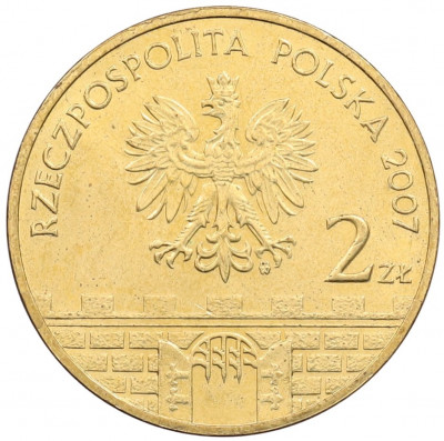 2 злотых 2007 года Польша «Древние города Польши — Бжег»