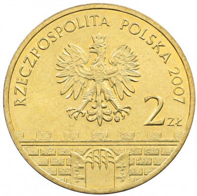 2 злотых 2007 года Польша «Древние города Польши — Рацибуж»