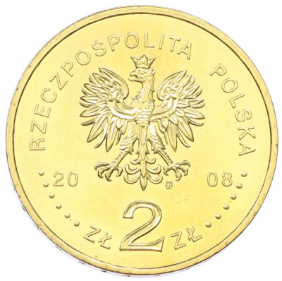 2 злотых 2008 года Польша «10 лет со дня смерти Збигнева Херберта»