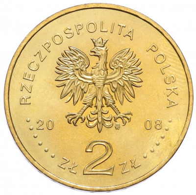 2 злотых 2008 года Польша «450 лет польской почтовой службе»