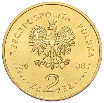2 злотых 2008 года Польша «65 лет восстанию в Варшавском гетто»