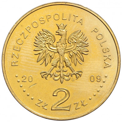 2 злотых 2009 года Польша «Города Польши — Тшебница»