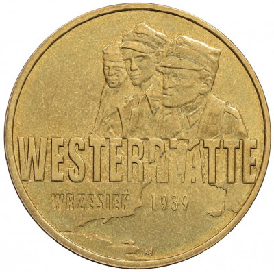 2 злотых 2009 года Польша «Оборона Вестерплатте в сентябре 1939»