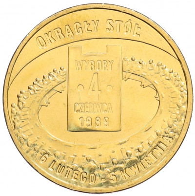 2 злотых 2009 года Польша «Польский путь к свободе — всеобщие выборы 4 июня 1989»