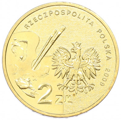 2 злотых 2009 года Польша «Художники Польши 19-20 века — Владислав Стржеминский»