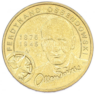 2 злотых 2011 года Польша «Польские путешественники — Фердинанд Оссендовский»