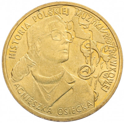 2 злотых 2013 года Польша «История польской музыки — Агнешка Осецкая»