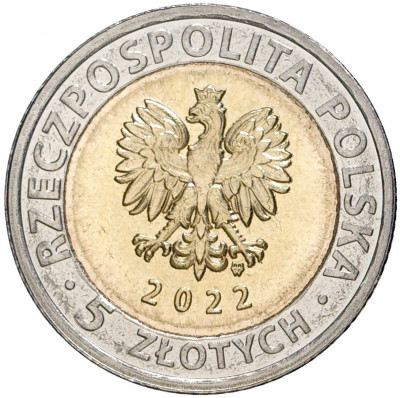 5 злотых 2022 года Польша «Открой для себя Польшу — Мошненский замок»