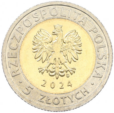 5 злотых 2024 года Польша «Открой для себя Польшу — Ланьцутский замок»