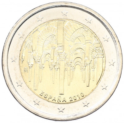 2 евро 2010 года Испания «ЮНЕСКО — Исторический центр города Кордова»