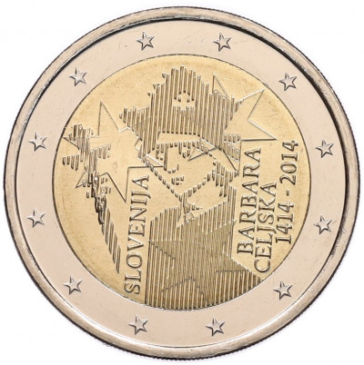 2 евро 2014 года Словения «600 лет воцарению Барбары Цилли»