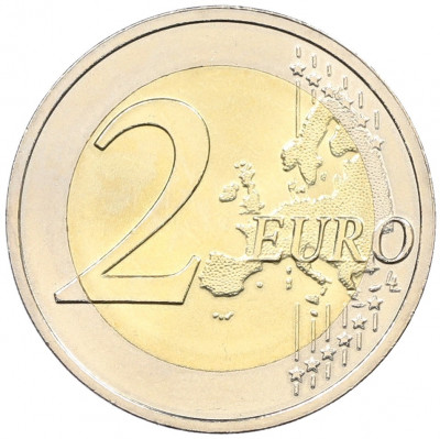 2 евро 2015 года Латвия «Черный аист»