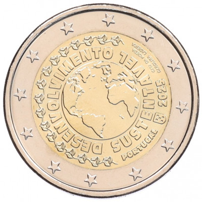 2 евро 2025 года Португалия «Устойчивое развитие»