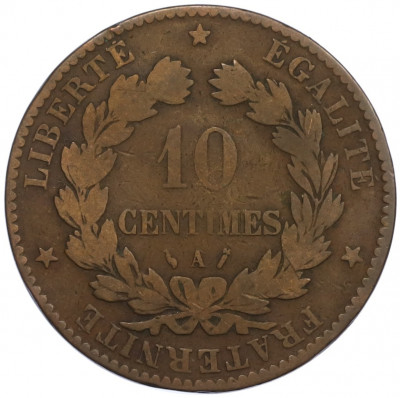 10 сантимов 1885 года А Франция