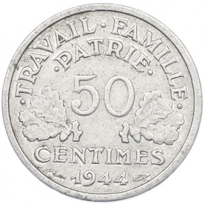 50 сантимов 1944 года C Франция