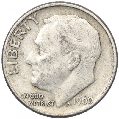 1 дайм (10 центов) 1960 года D США