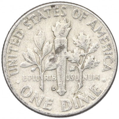 1 дайм (10 центов) 1960 года D США