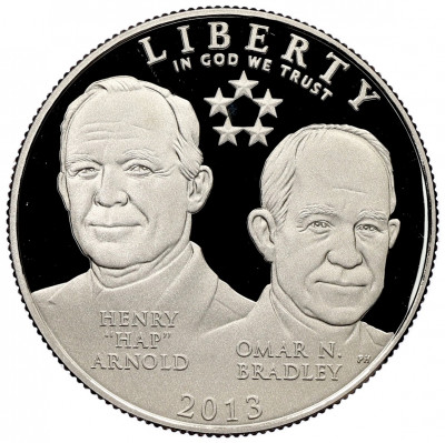 1/2 доллара (50 центов) 2013 года S США «Генри Арнолд и Омар Брэдли»
