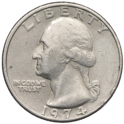 1/4 доллара (25 центов) 1974 года США