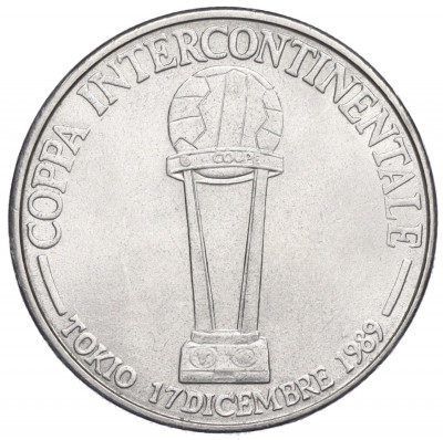 Жетон «Межконтинентальный кубок по футболу — Милан» 1989 года Италия
