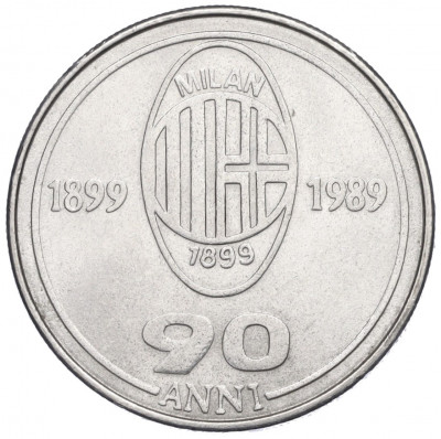 Жетон «Межконтинентальный кубок по футболу — Милан» 1989 года Италия