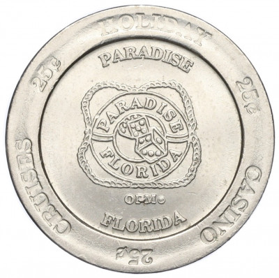 Жетон круизного казино «Флорида Парадайз — 25 центов» США