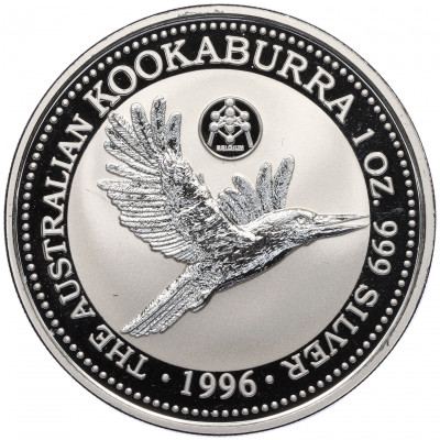 1 доллар 1996 года «Австралийская кукабара» (Belgium Privy Mark)