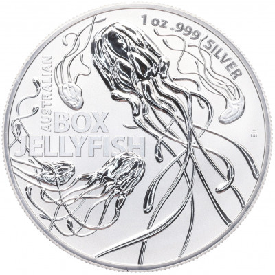 1 доллар 2023 года Австралия «Самая опасная в Австралии — Австралийская коробчатая медуза»