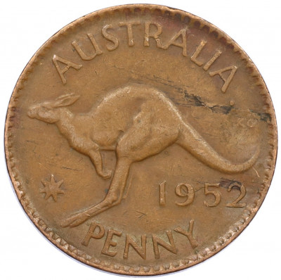 1 пенни 1952 года Австралия