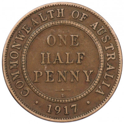 1/2 пенни 1917 года Австралия