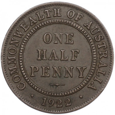 1/2 пенни 1922 года Австралия