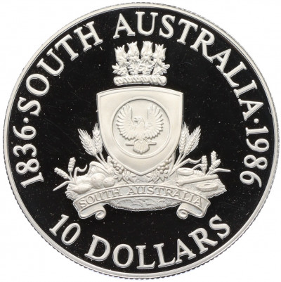 10 долларов 1986 года Австралия «150 лет штату Южная Австралия»