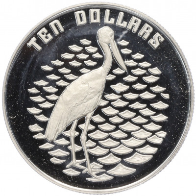 10 долларов 1991 года Австралия «Азиатский ябиру»