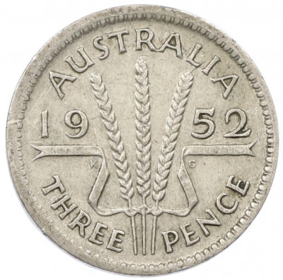 3 пенса 1952 года Австралия