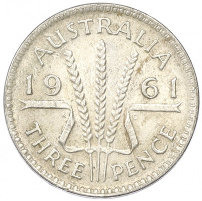 3 пенса 1961 года Австралия