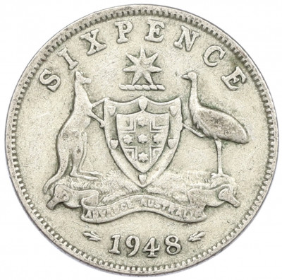 6 пенсов 1948 года Австралия