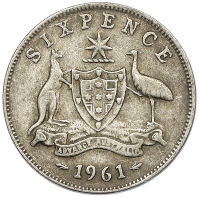 6 пенсов 1961 года Австралия