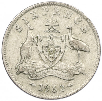 6 пенсов 1962 года Австралия