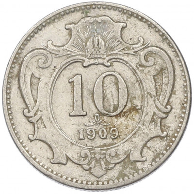 10 геллеров 1909 года Австрия