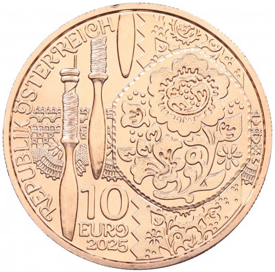 10 евро 2025 года Австрия «Традиции и мода — Дирндль»